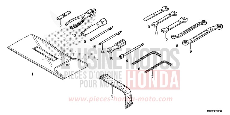 TOOLS for Gold Wing PEARL GLARE WHITE (NHB53) from 2018